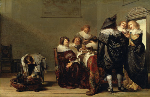Company Making Music Poster Print by Pieter Codde