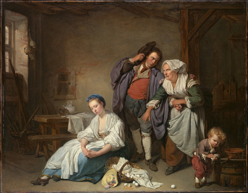Broken Eggs  Poster Print by Jean-Baptiste Greuze