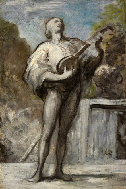 The Troubadour  Poster Print by Honor‚îú‚åê Daumier