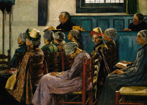 The Sermon  Poster Print by Gari Melchers