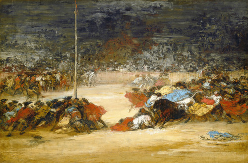 The Bullfight  Poster Print by Eugenio Lucas Villamil
