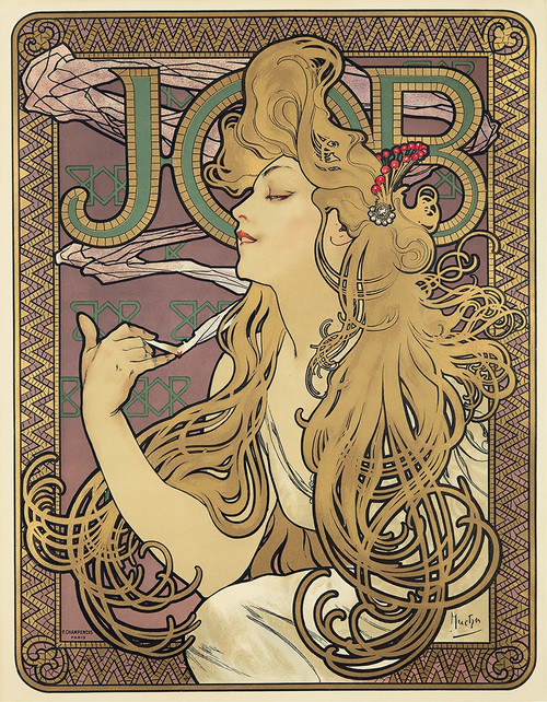 Job  Poster Print by Alphonse Mucha