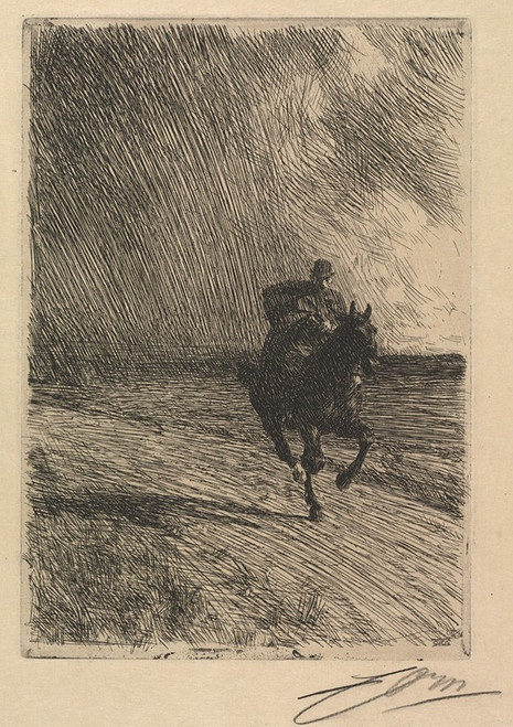 Storm Poster Print by Anders Zorn