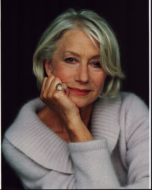 Helen Mirren Headshot In Gray Sweater Photo Print