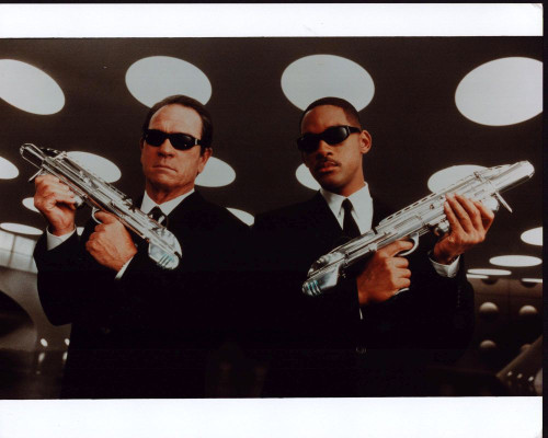 Tommy Lee Jones And Will Smith Holding Guns In Men In Black Photo Print - Item # MVM00140
