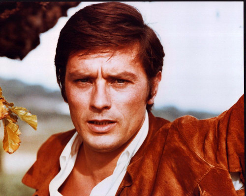 Alain Delon Close Up In Brown Jacket Photo Print