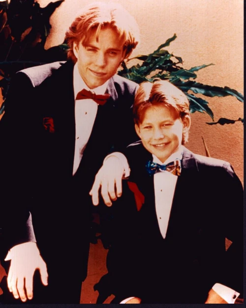 Jonathan Brandis And Jonathan Taylor Thomas In Tuxedos Photo Print