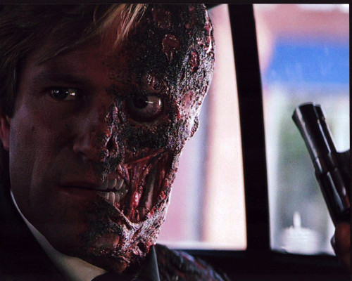 Aaron Eckhart With Burnt Face In The Dark Knight Photo Print