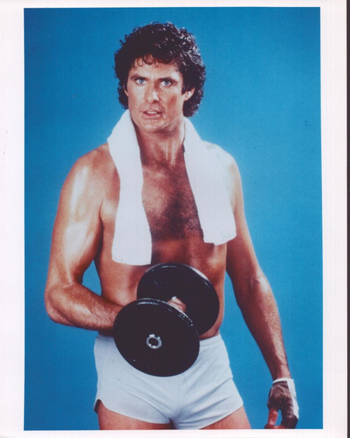 David Hasselhoff  Posed Lifting Weights Photo Print
