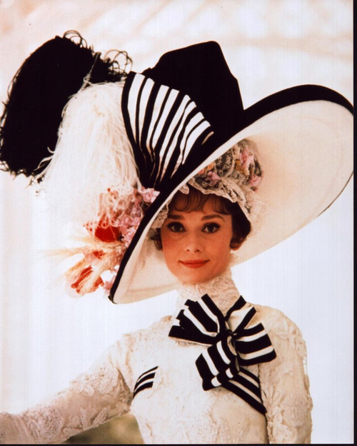 Audrey Hepburn In Black And White Outfit And Hat My Fair Lady Photo Print