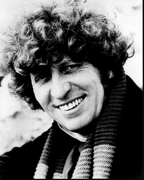 Tom Baker In Scarf For Doctor Who Black And White Photo Print