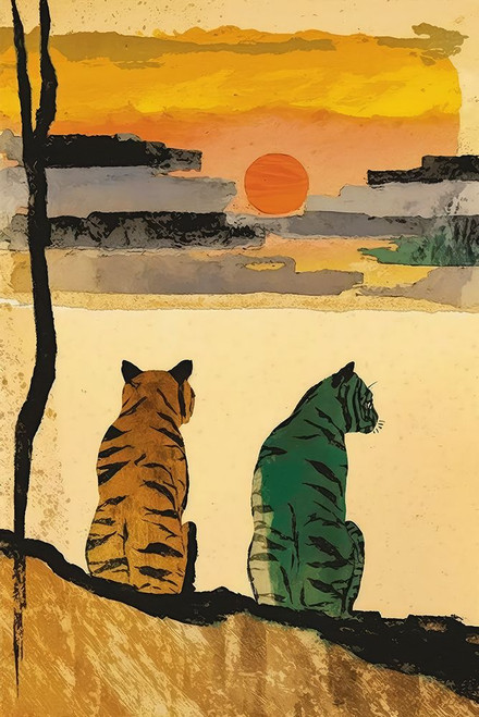 Resting Tigers Poster Print - Treechild (24 x 36)