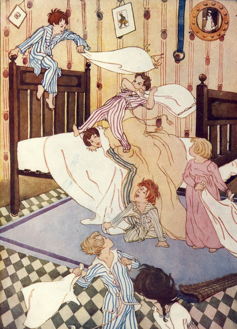Our Darlings c.1900 Pillow fight Poster Print by Unknown - Item # VARPPHPDA70980