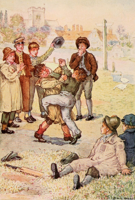 Tom Brown's School Days 1896 They grappled Poster Print by  Louis Rhead - Item # VARPPHPDA68521