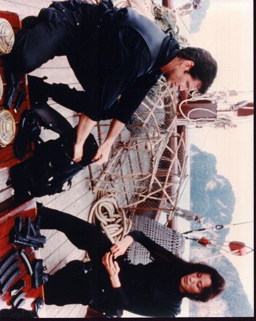 Pierce Brosnan And Michelle Yeoh On A Boat In Tomorrow Never Dies Photo Print