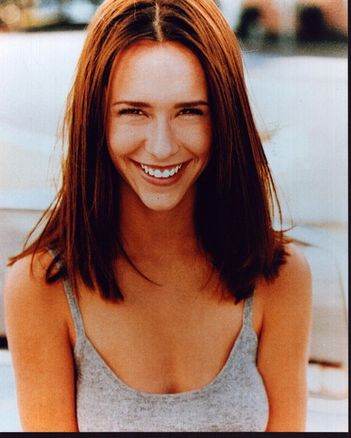 Jennifer Love Hewitt Smiling In Gray Tank Top Photo Print