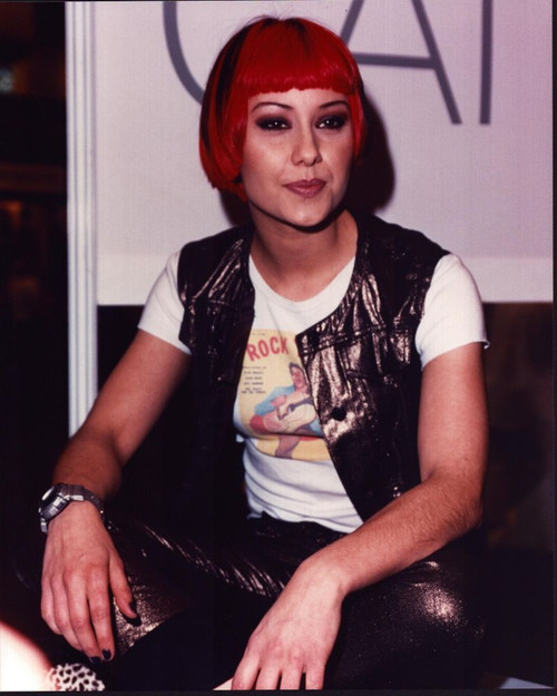 Saffron In Shirt And Black Leather Vest Photo Print