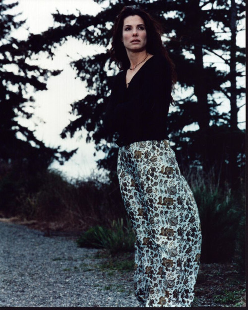 Sandra Bullock Wearing Sweater And Floral Skirt In Practical Magic Photo Print