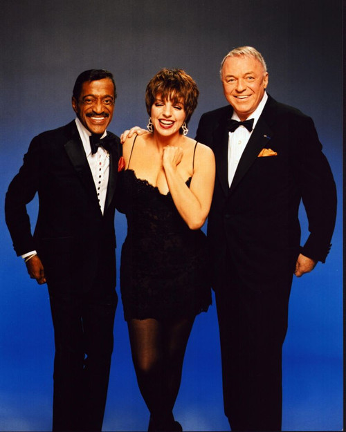 Sammy Davis Jr., Liza Minnelli  And Frank Sinatra Blue Background Photo Print