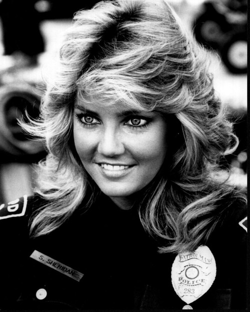 Heather Locklear In Uniform For T.J. Hooker Black And White Photo Print