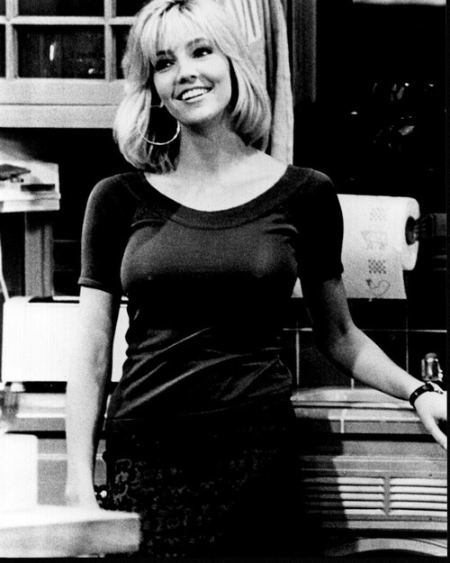 Heather Locklear Standing At Counter Black And White Photo Print