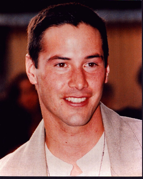 Keanu Reeves Close Up In Tan Suit Photo Print