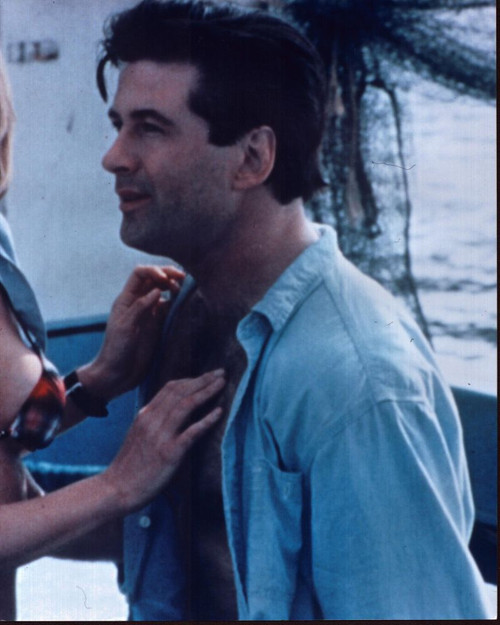 Alec Baldwin In Open Blue Shirt Photo Print