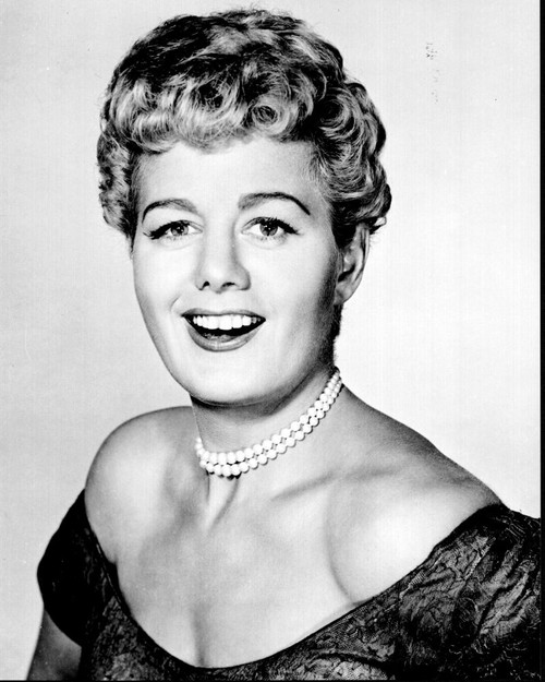Shelley Winters Headshot In Off Shoulder Dress Black And White Photo Print