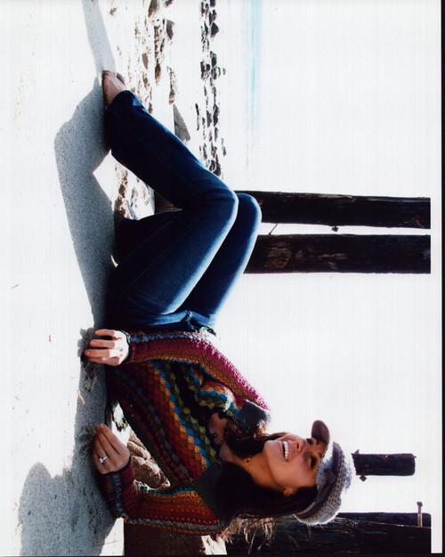 Nikki Boyer Laying In Sand Photo Print