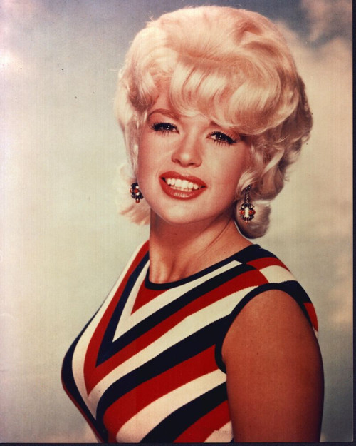 Jayne Mansfield In Red White And Blue Striped Top Photo Print