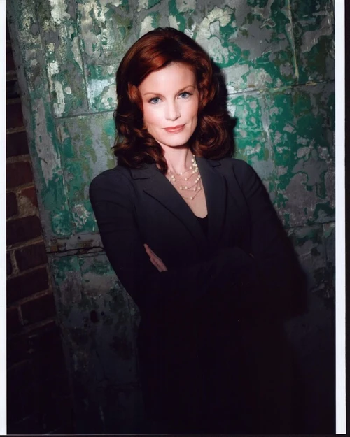Laura Leighton In Gray Blazer Arms Crossed Photo Print
