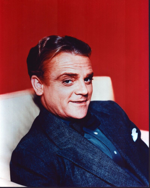 James Cagney Sitting Red Background Photo Print