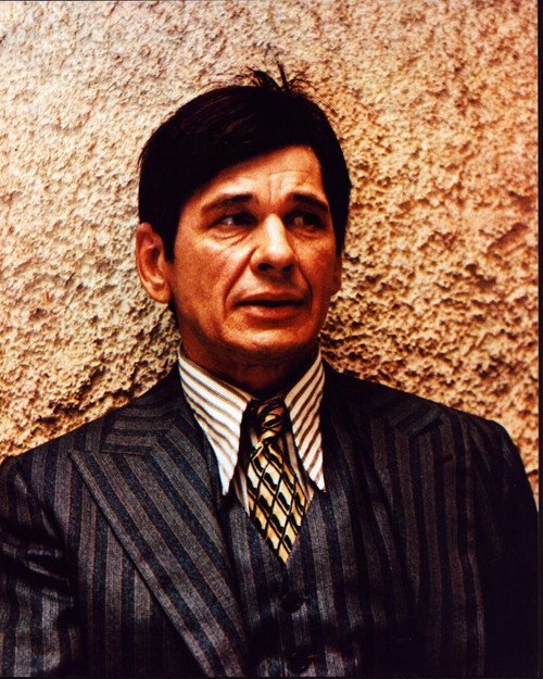 Charles Bronson Against Wall In Striped Suit Photo Print