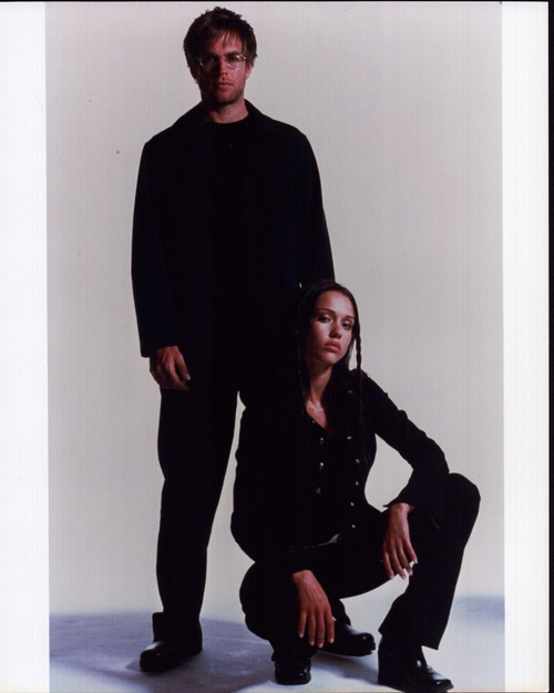 Michael Weatherly And Jessica Alba Posed For Dark Angel Photo Print