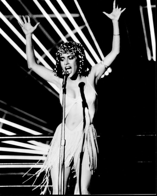 Salma Hayek On Stage In 54 Black And White Photo Print