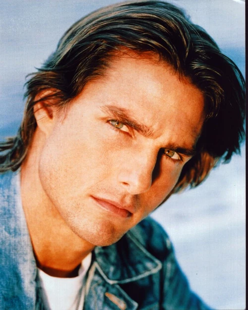 Tom Cruise Close Up In Denim Jacket Photo Print