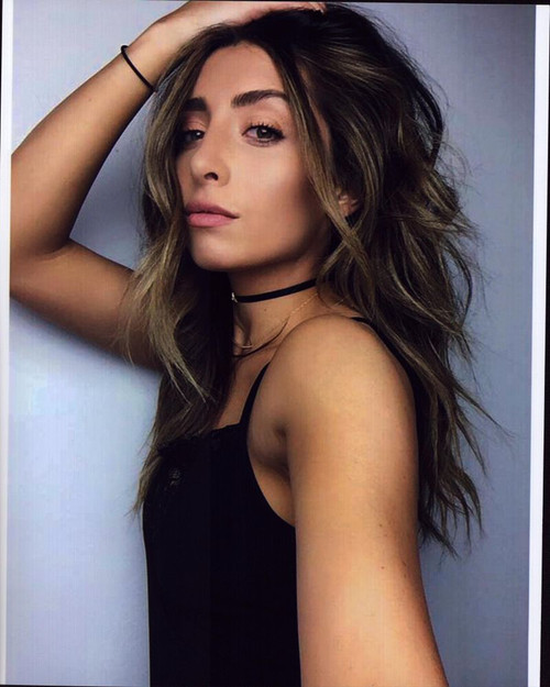 Lauren Elizabeth In Black Tank Top And Choker Photo Print