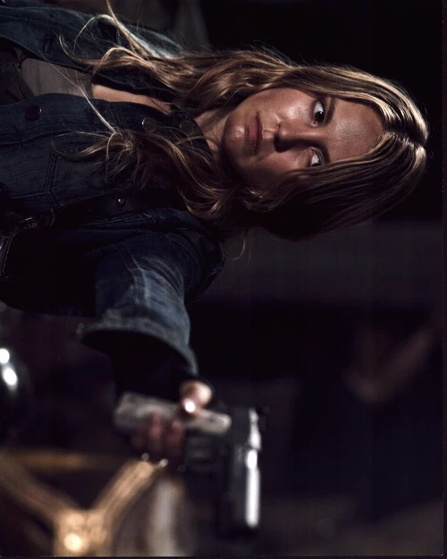 Sarah Carter Pointing Gun In Falling Skies Photo Print