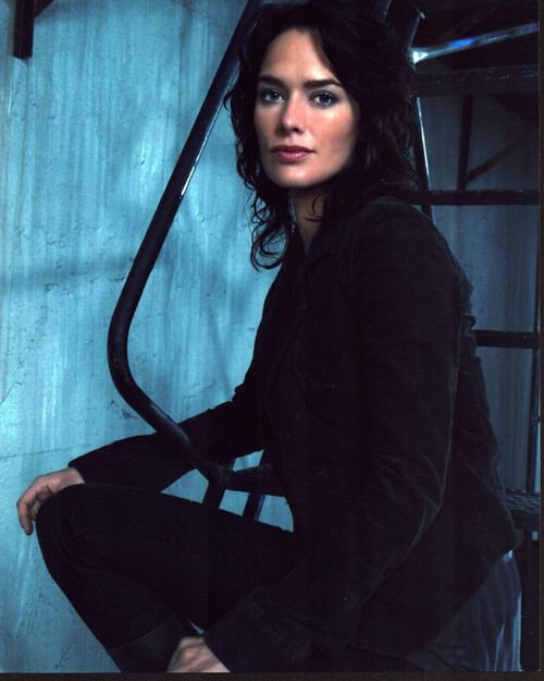 Lena Headey Posed On Ladder Photo Print