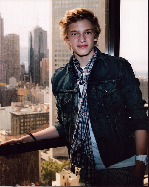 Cody Simpson In Denim Jcket And Plaid Scarf Photo Print