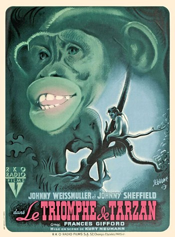 Tarzan Triumphs - French, c.1943 Movie Poster (11 x 17) - Item # MOV413041