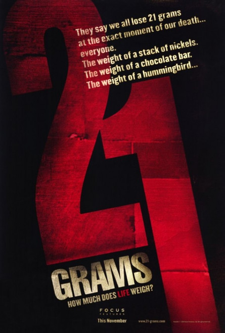 21 Grams Movie Poster Print (27 x 40) - Item # MOVIF7307