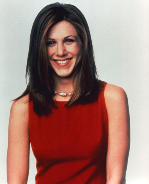 Jennifer Aniston Smiling Red Sleevless Top Photo Print