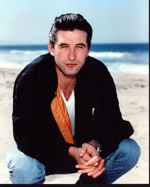William Baldwin On Beach In Lack Jacket Photo Print