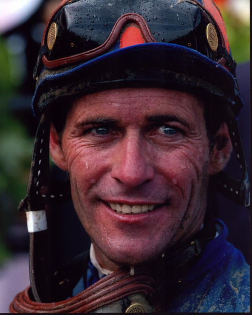 Gary Stevens Close Up In Jockey Gear Photo Print