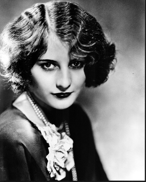 Barbara Stanwyck Headshot With Pearl Necklace Black And White Photo Print