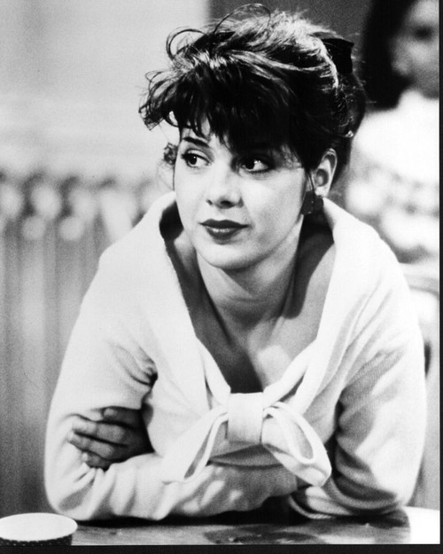 Marisa Tomei Leaning On Arms In Top With Large Bow Black And White Photo Print
