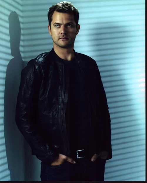 Joshua Jackson In Leather Jacket With Hands In Pockets Photo Print