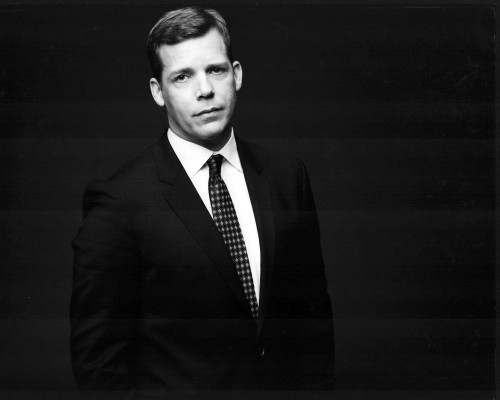 Tim Griffin In Suit Black And White Photo Print