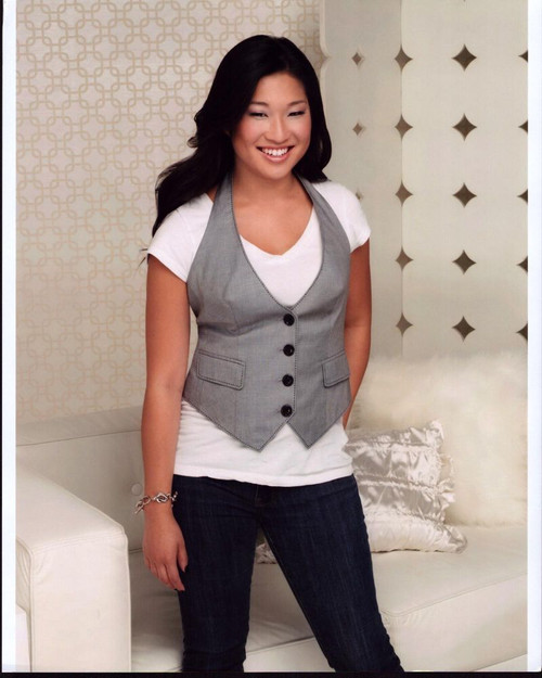 Jenna Ushkowitz In Jeans And Gray Vest Photo Print